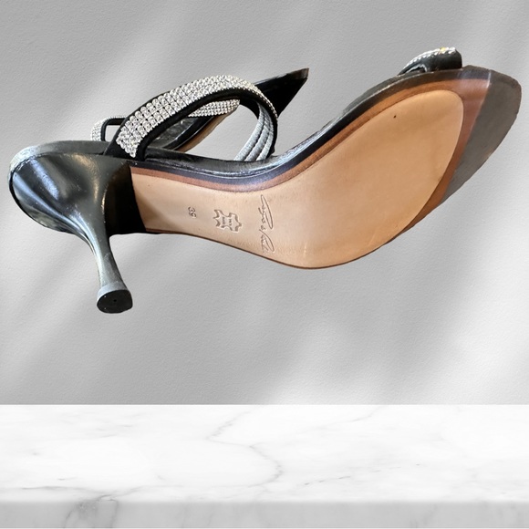 Cazo Rinaldi Italian Rhinestone Slip On Sandals NWT size 39 - Picture 5 of 7